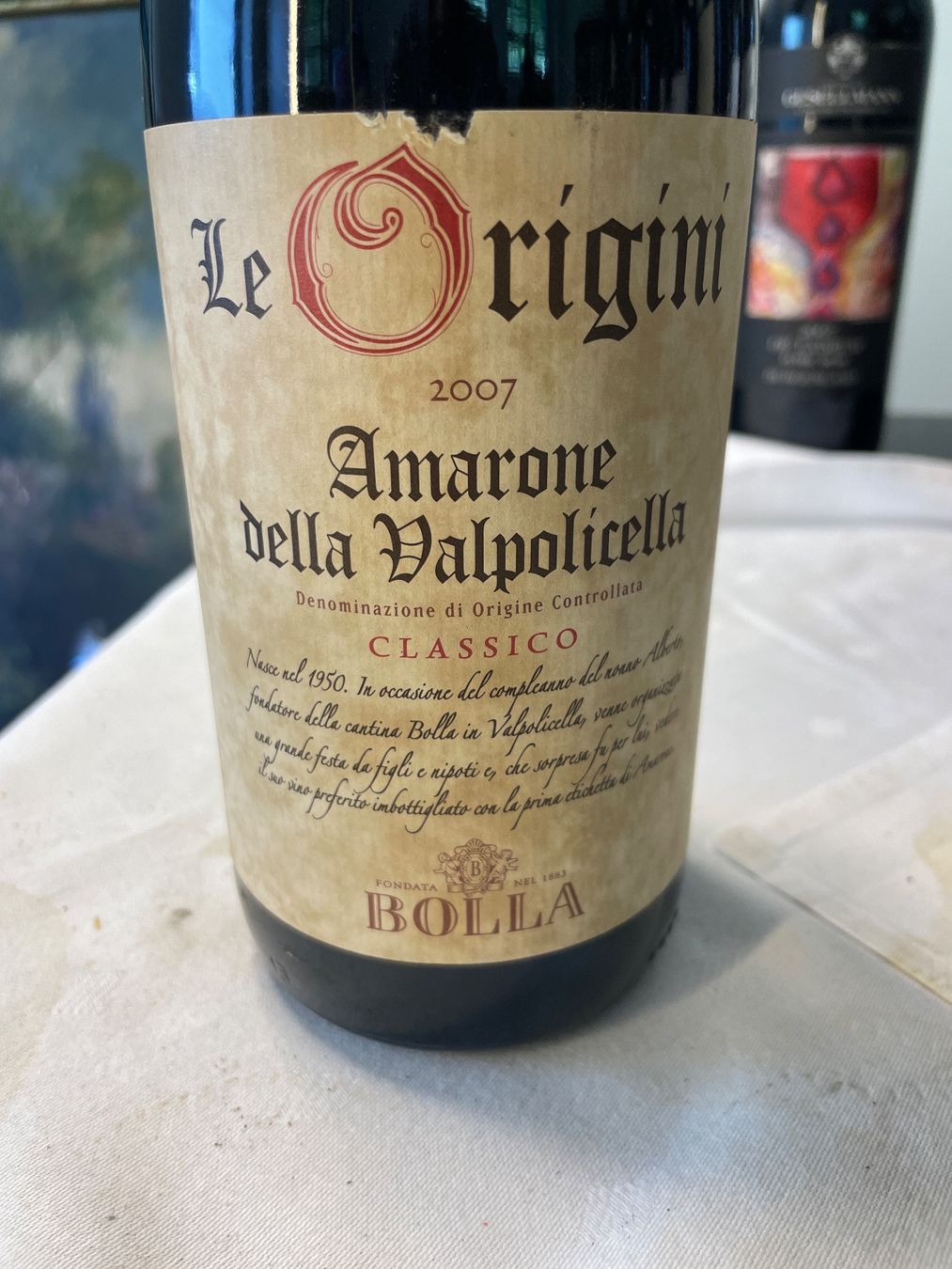 Amarone Vino: Le Origini Amarone Bolla 2007 – Usato da Hölstein venduto da kolumbus1964 1