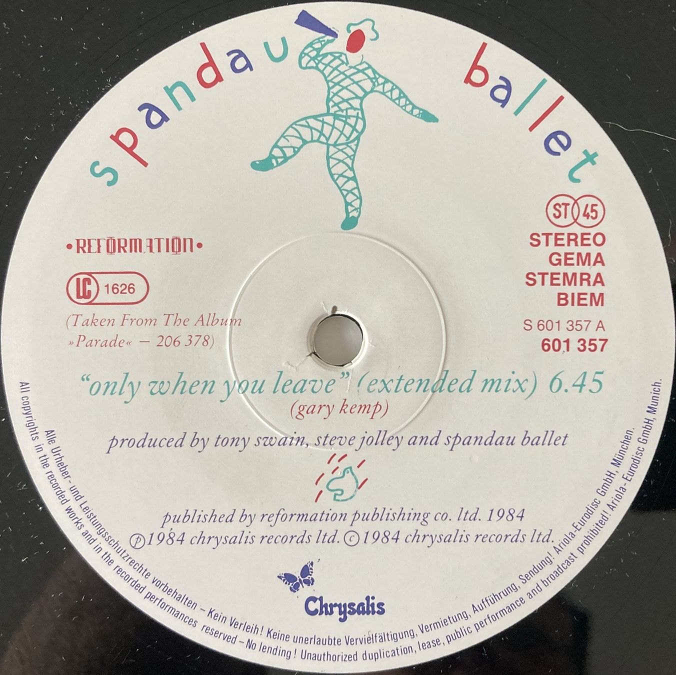Dischi in vinile: SPANDAU BALLET - ONLY WHEN YOU LEAVE – Usato da Bottens venduto da hotter-than-hell 2
