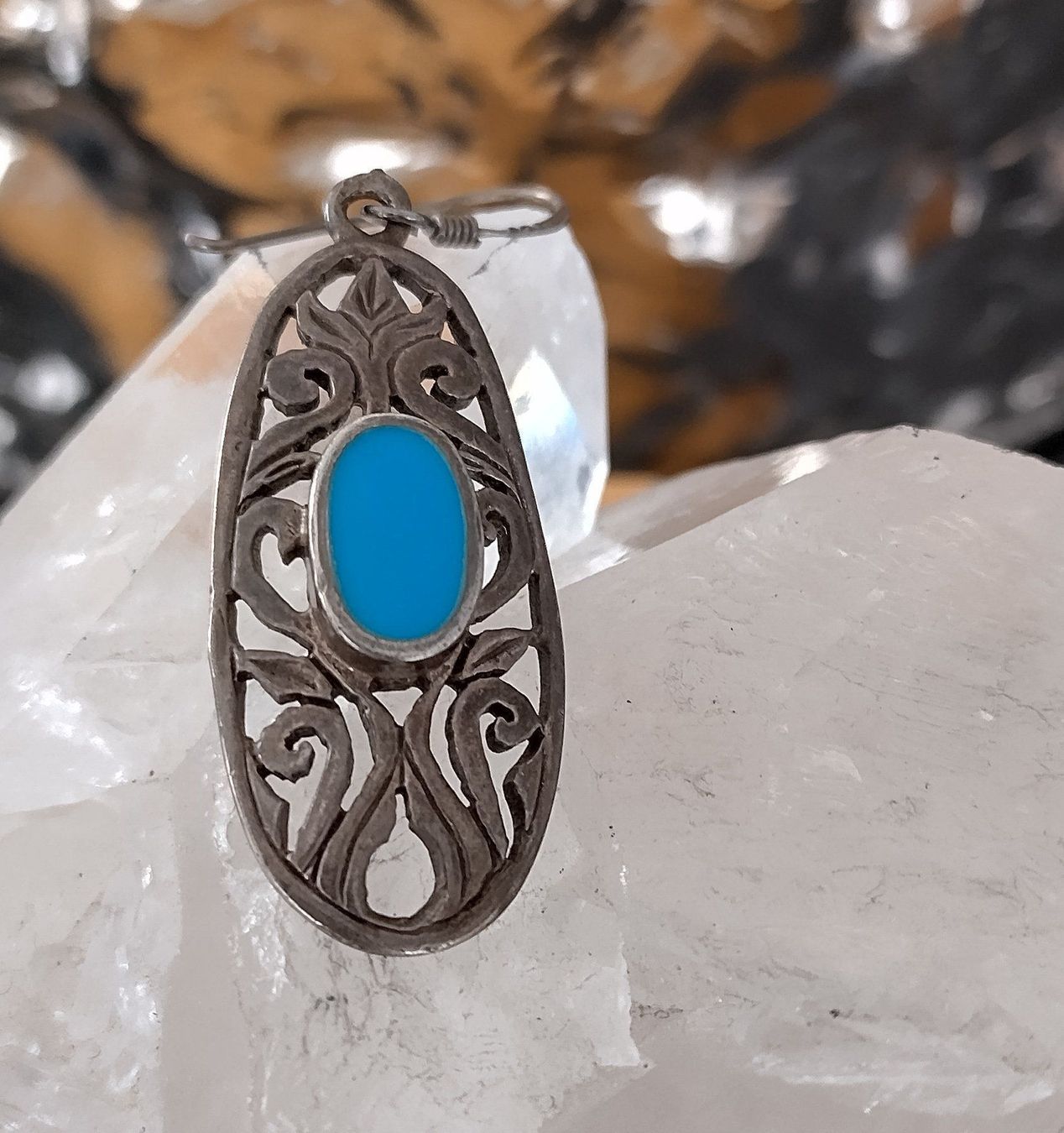 Orecchini pendenti & Orecchini a lobo: OHRRINGE MIT TÜRKIS IN 925 SILBER – Usato da Romanshorn venduto da BoutiqueA 1