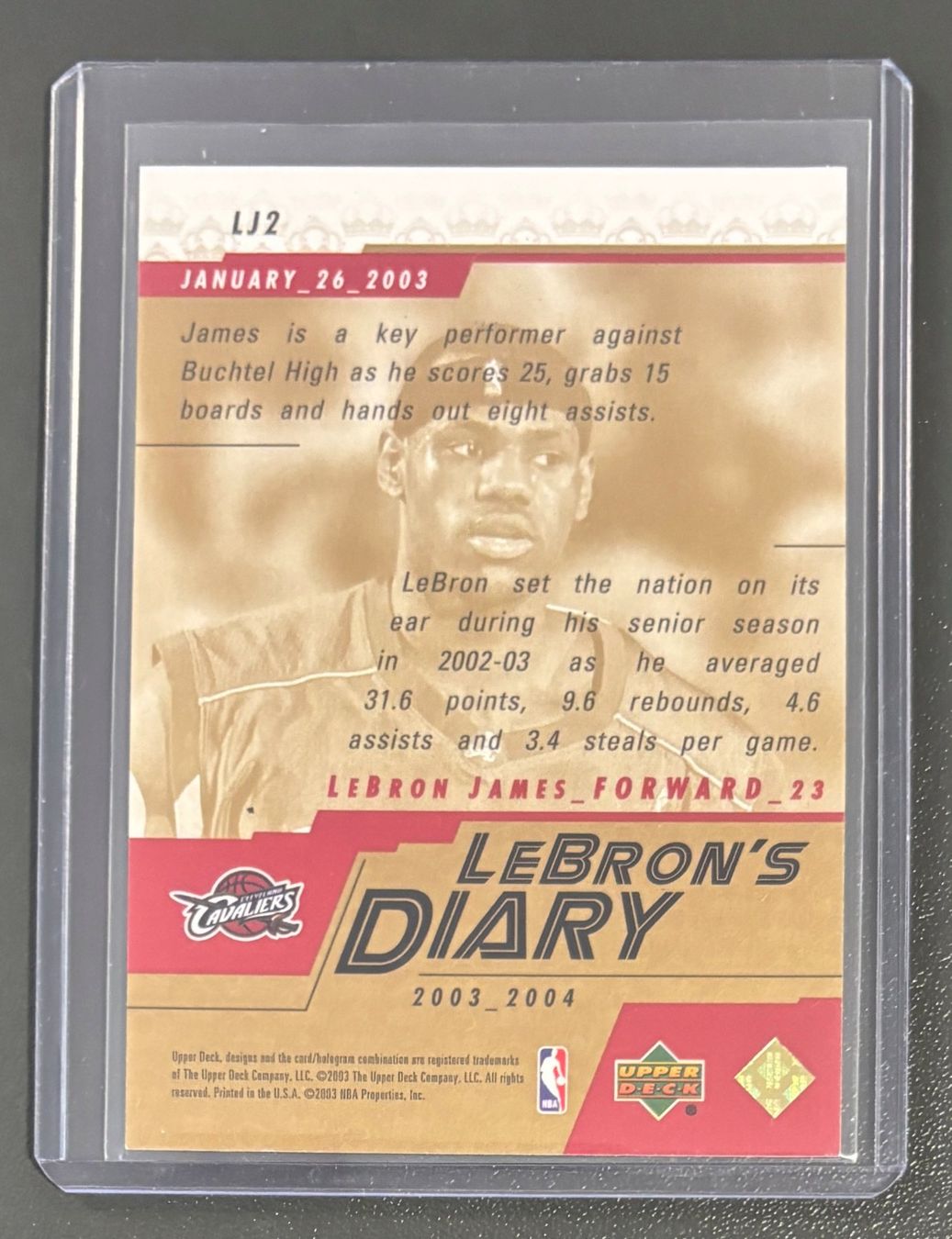 Karten: NBA Lebron James 2003-04 Upper Deck Lebron's Diary Rookie – Neu (gemäss Beschreibung) aus Muri b. Bern von winningloser 1