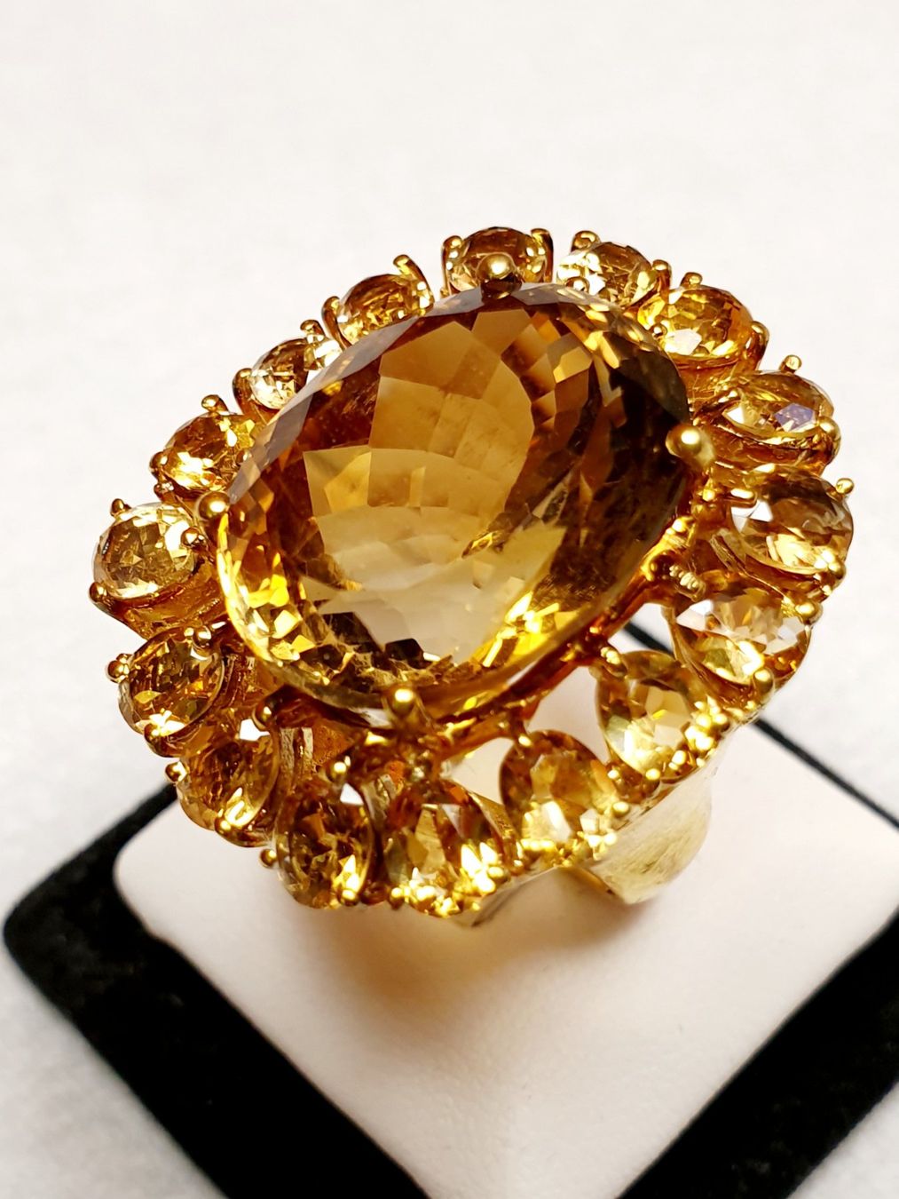 Bagues: Ring mit klaren hellen Citrinen Grösse 58 – Neuf (Voir description) à Zürich par Bieter04 6