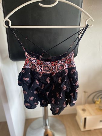 Tally Weijl Top Blumenmuster Schwarz Grösse S guter Zustand