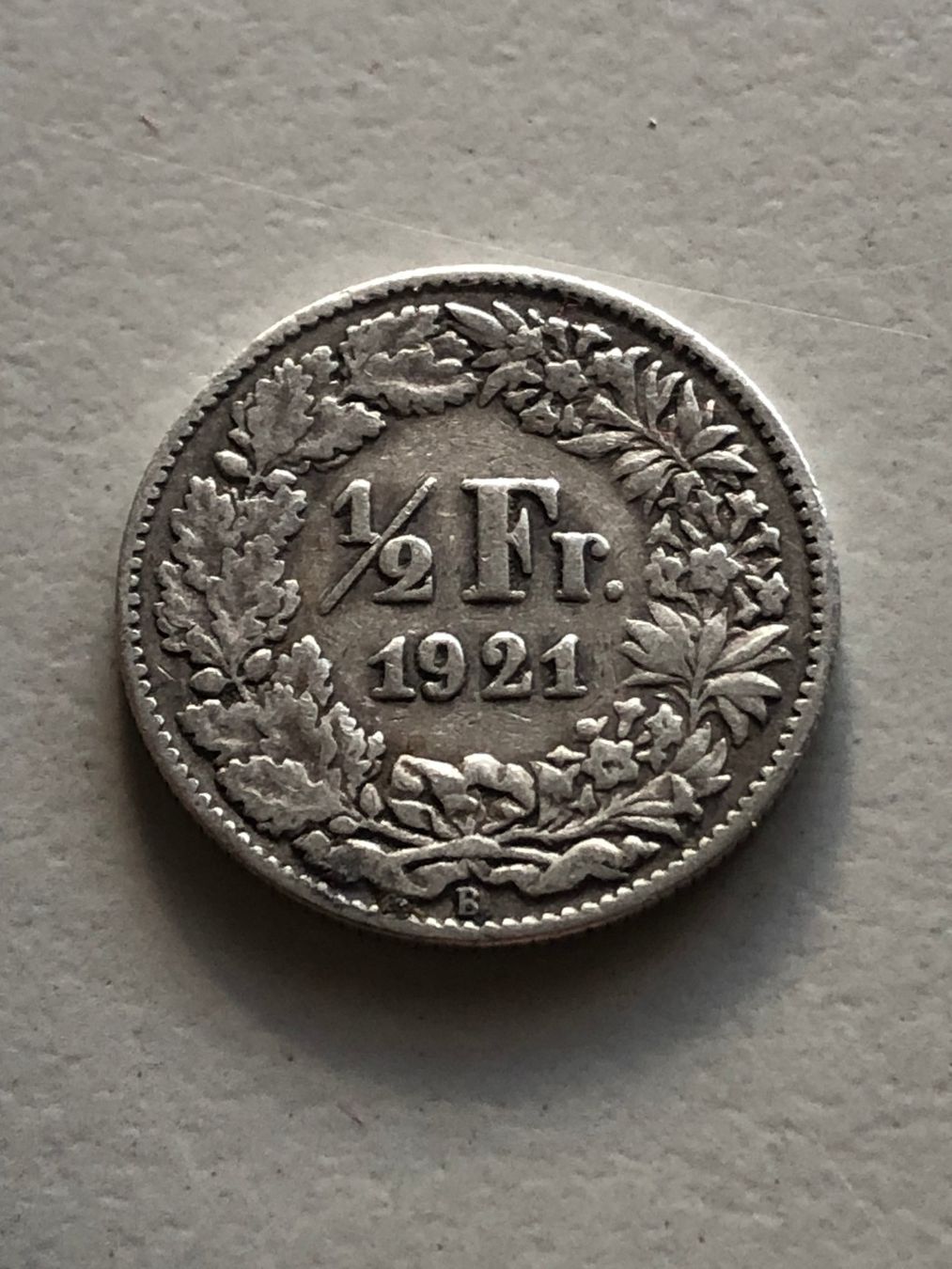 Alle Münzen: 50 Rp. 1921 – Gebraucht aus Schötz von Odpa