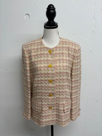 Tweed Jacke Blazer Gr. 42 rosa Elegance