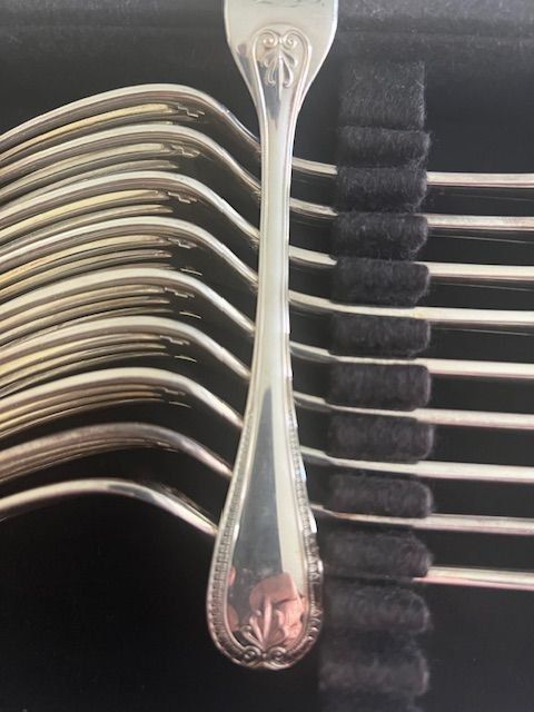 Christofle Fourchettes: Christofle Malmaison, versilbert Dessertgabel – Neuf (Voir description) à Neuenhof par Sandy2006 1