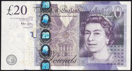 England 20 Pounds 2007
