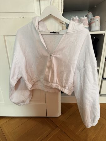 TEVEO Crop Hoodie Grösse S weiss