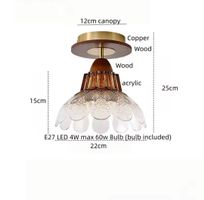 Plafonnier en verre Style Tiffany nordique moderne