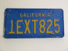 US Nummernschild Autonummer License Plate CALIFORNIA 1EXT825