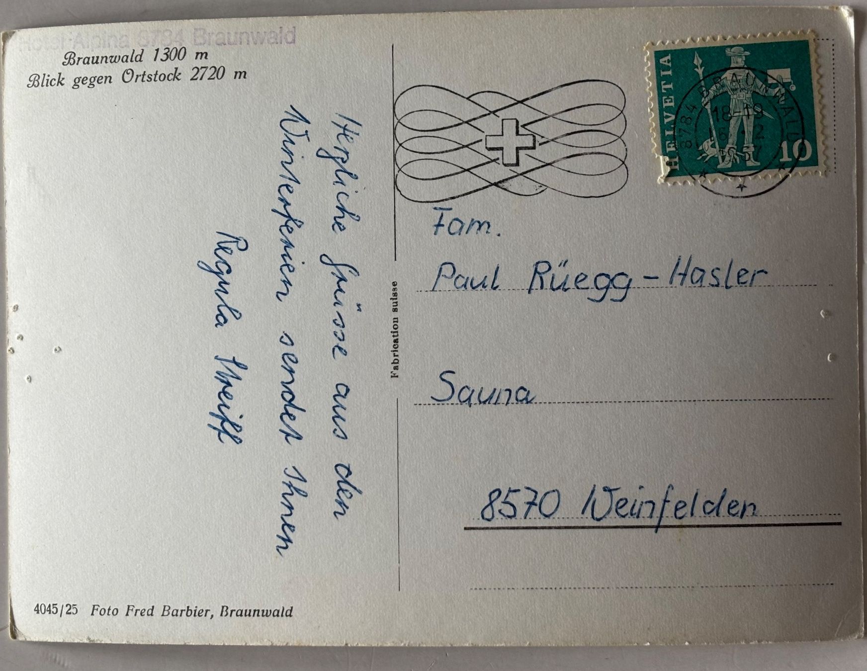 Cartoline postali: Braunwald, Wintersport, 1967 – Usato da Frauenfeld venduto da Merk52 1