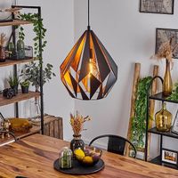 Marang Hängeleuchte Schwarz, 1-flammig, Diamantförmig