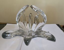 Corbeille à fruits. Cristal d'Art Vannes FRANCE de 1950.
