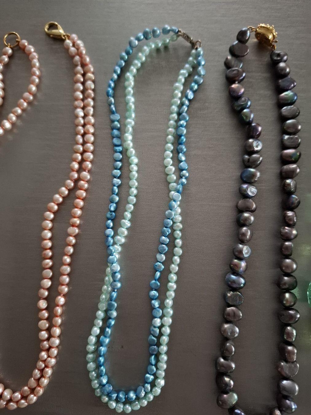 Catenine: 4 Ketten: 3 Perlen echt und 1 Glas – Nuovo (secondo la descrizione) da Hurden venduto da Quadrille76 2