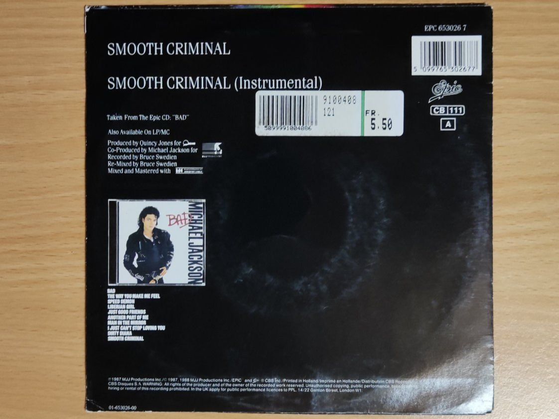 Dischi in vinile: Michael Jackson - Smooth Criminal - Vinyl – Usato da Muhen venduto da phoenix1 1