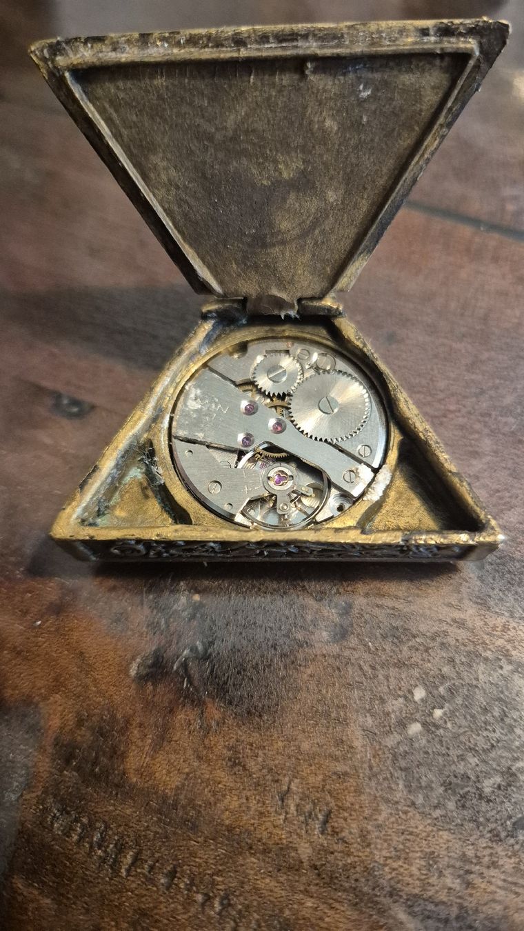 Orologi: Antik Masonic Hiram Triangle Uhr – Usato da Rämismühle venduto da beni0010 4