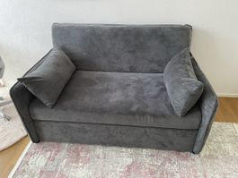 Schlafsofa dunkelgrau 135x190cm super Zustand