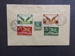 Flugpostbrief 1930, St. Moritz-Persien, gute Frankatur!