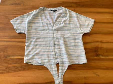 VELVET HEART Oversize Bluse hellblau/weiss gestreift 36
