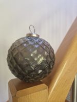 Vintage Christbaumkugeln, 2 Stk., anthrazit, Ø 8 cm