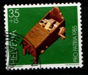 Tutti i francobolli: 1985 / PP Volksmusikinstrumente / Ratsche – Usato da Schaffhausen venduto da poststamp
