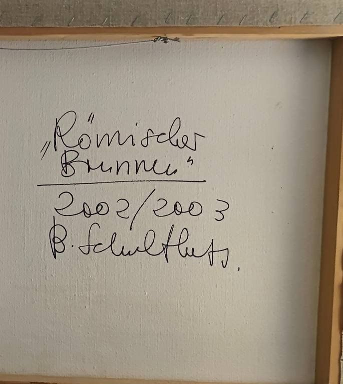 Dipinti: Gemälde Röm. Brunnen Benno Schulthess – Usato da Werdenberg venduto da boughtandsold 2