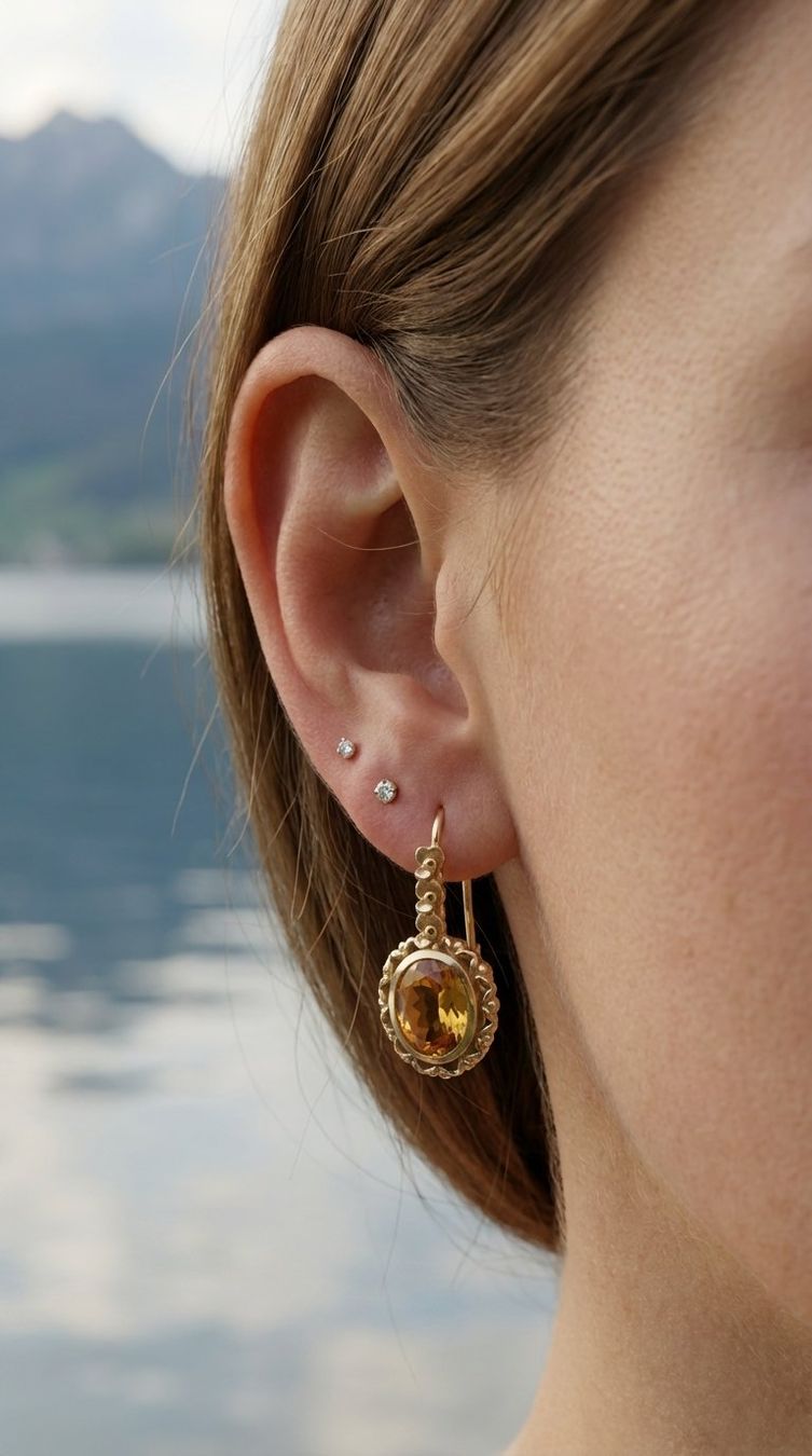 Olga Ribler Ohrringe & -stecker: Ohrringe mit Citrin – 925 Silber – Neu (gemäss Beschreibung) aus Luzern von Schmuckoutlet 3