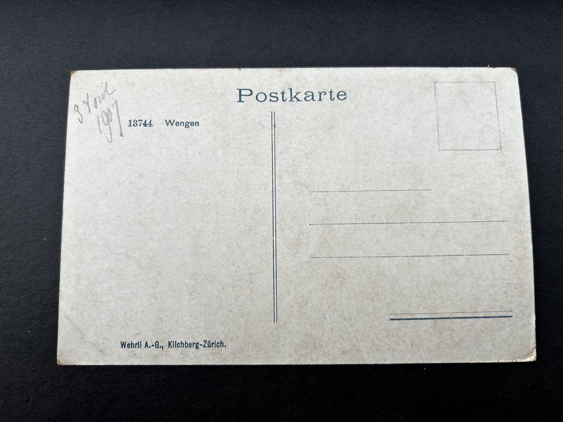 Ansichtskarten: Wengen 1907 – Gebraucht aus Hefenhofen von Bierinder 1