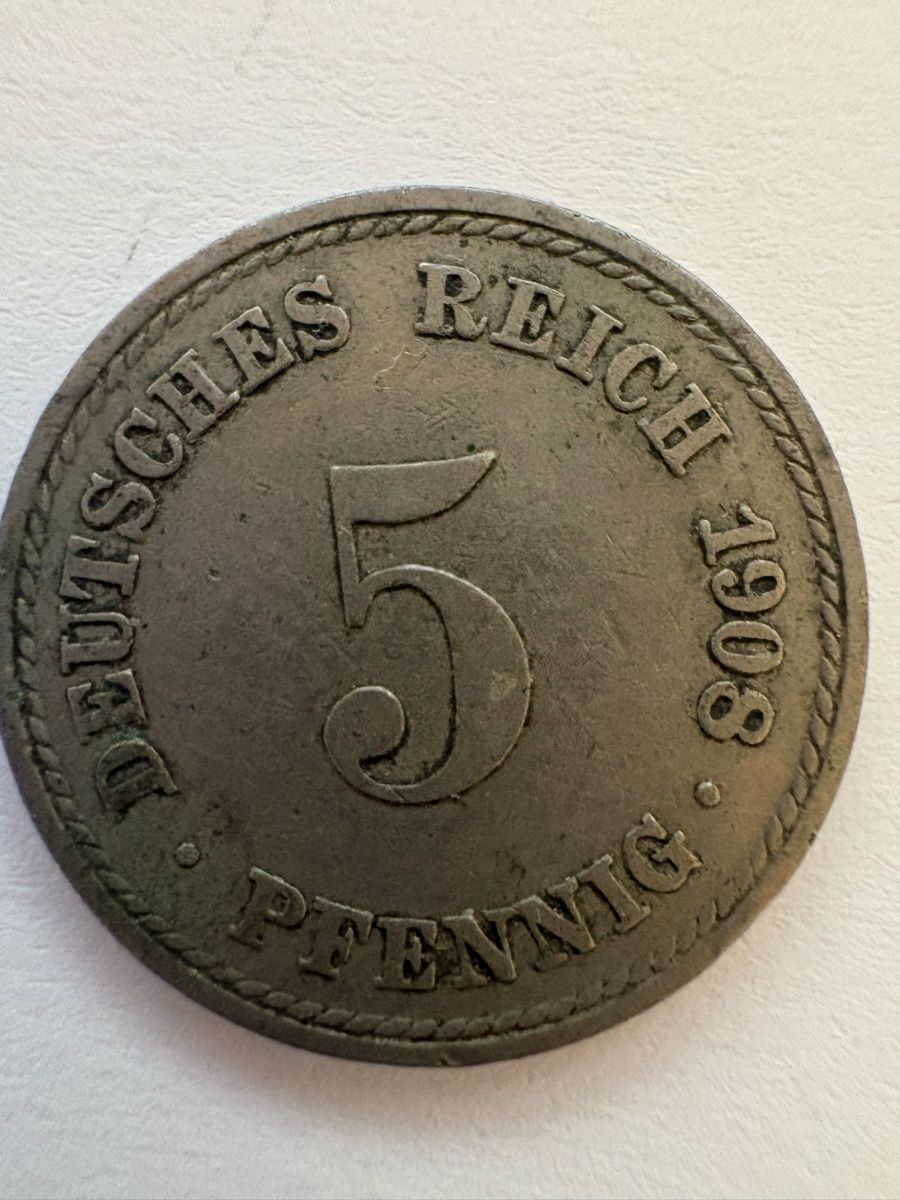 Tutti le monete: 5 deutsches reich 1908 – Usato da Murten venduto da Tzaugg 1