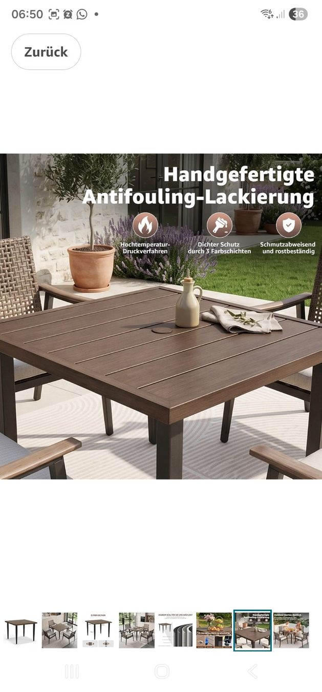 Tavoli: Garten  Tisch 93x93cm – Usato da Emmenbrücke venduto da fel_78fz 4
