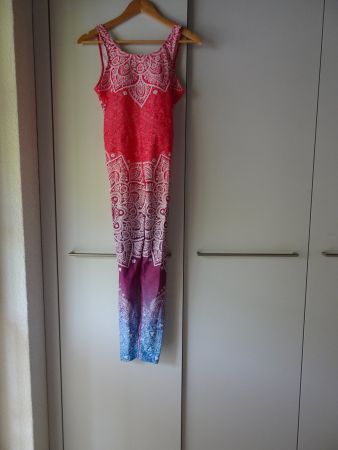 Sport Overall mit BH integriert pink-bunt Gr. XS/S - 225199