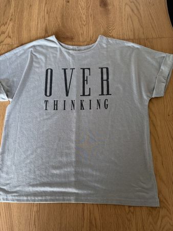 T-Shirt grau Overthinking guter ZustandGr.M