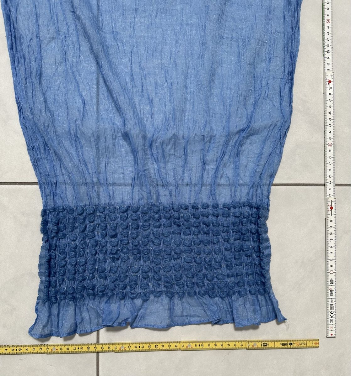 Foulard & Sciarpe: Schöner glänzender Crash-Schal in blau – Nuovo (secondo la descrizione) da Münsingen venduto da Innchen 4