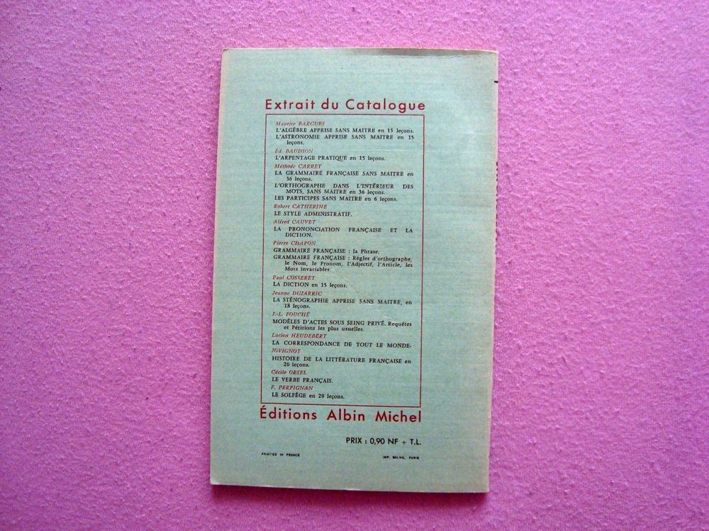 L'astronomie apprise sans maître, Bargues, Albin Michel,1923 (Gebraucht ...