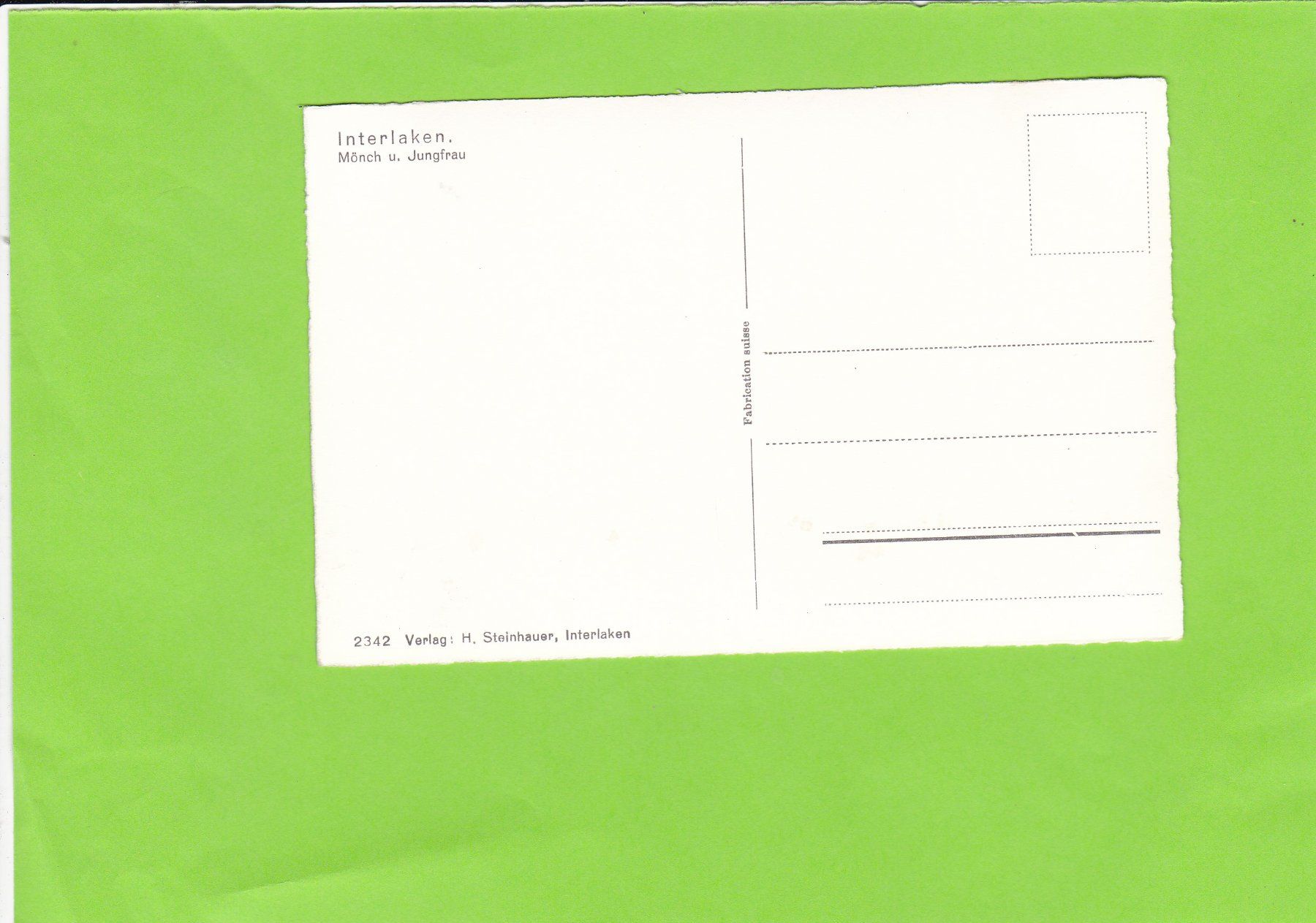 Cartes postales: Interlaken – D'occasion à St. Peterzell par neckertal 1
