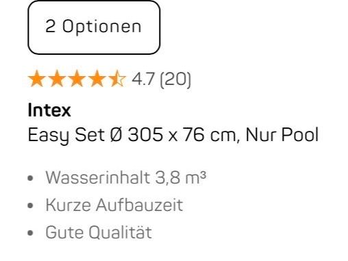 Intex Piscine: Pool intex mit Zubehör – Usato da Frauenfeld venduto da Cat- 1