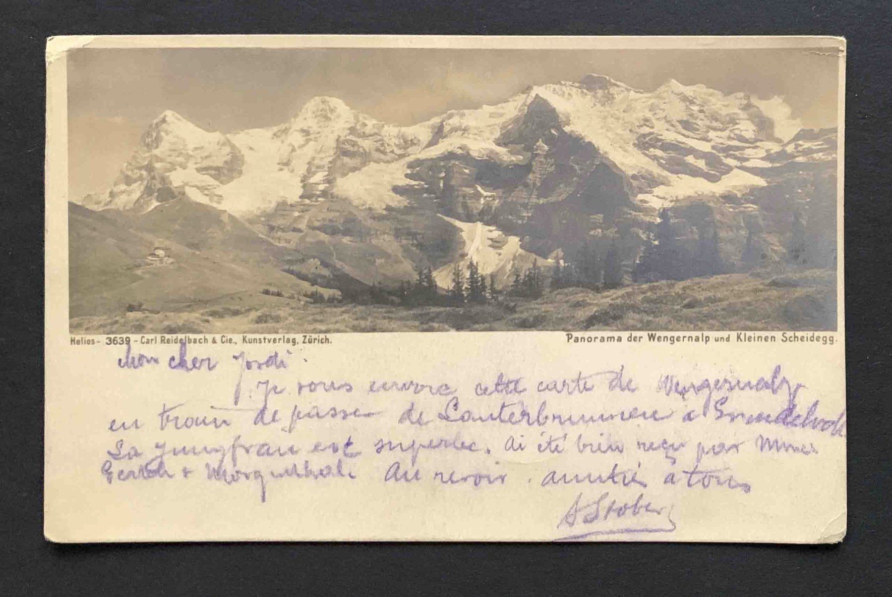 Cartoline postali: AK Panorama der Wengernalp u Kleinen Scheidegg – Usato da Goldau venduto da artelier1