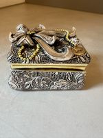 Berger Schmuckdose – Made in Italy – 9,5 × 7 cm –versilbert