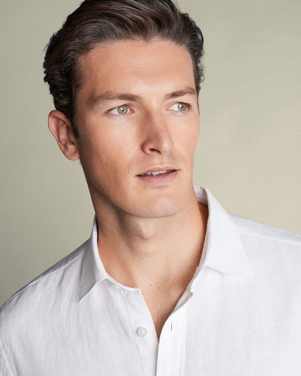 Charles Tyrwhitt Chemises: Pure Linen Hemd - White – Neuf avec emballage d'origine à Wittenbach par bes_k8vr 3