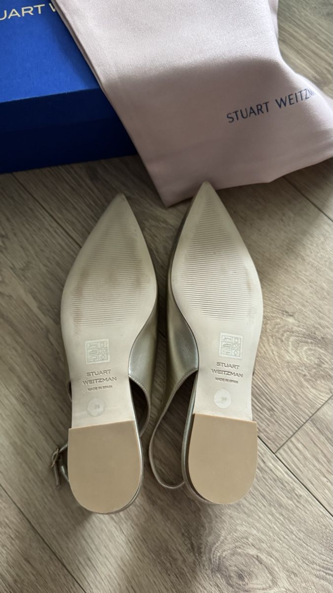 Stuart Weitzman Damenschuhe: Stuart Weitzman Slingback-Ballerinas aus Leder – Neu und originalverpackt aus Schaffhausen von R_Muzh 6