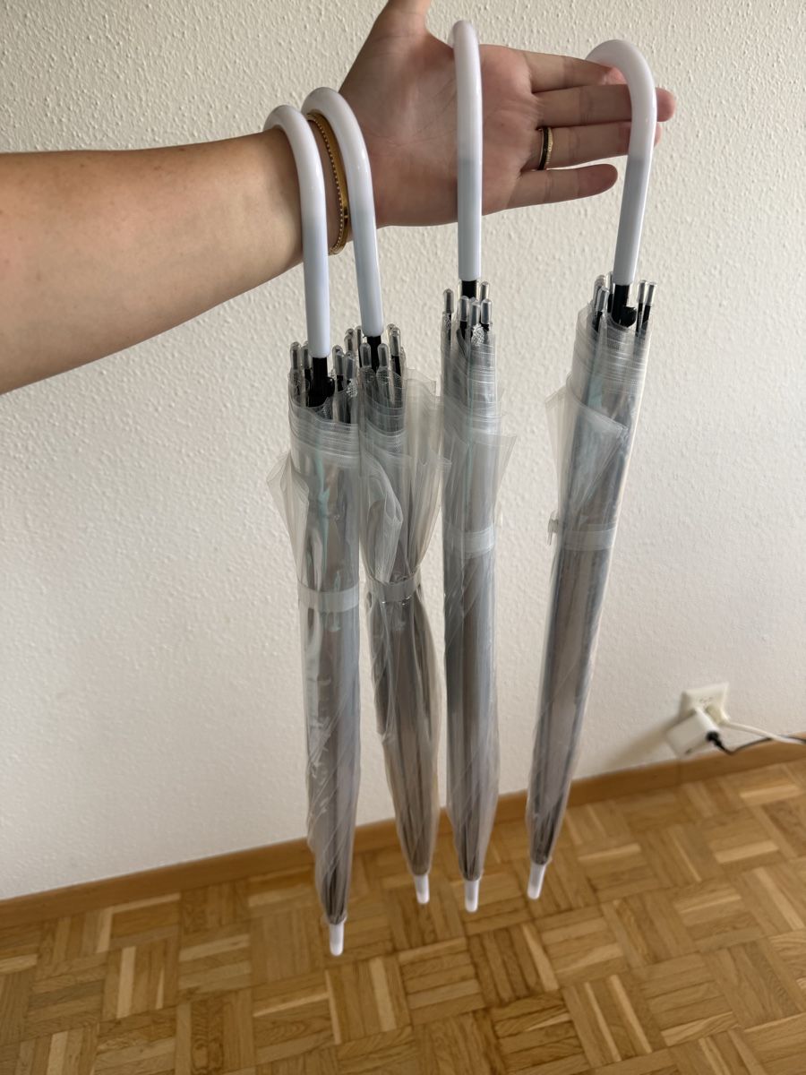 Ombrelli: 4x Regenschirm durchsichtig – Nuovo (secondo la descrizione) da Horgen venduto da smaally
