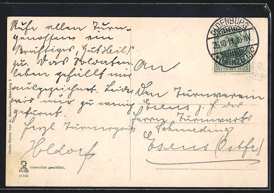 Ansichtskarten: Grusskarten-AK Oldenburg / O., Amalienbr – Gebraucht aus Berlin von bartko-reher 1