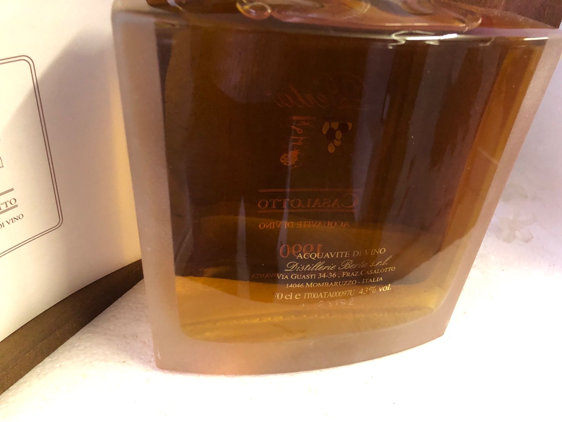 Berta Bevande alcoliche: Berta Casalotto RISERVA Aquavite 43%1990 – Nuovo e nell'imballaggio originale da Wöschnau venduto da Vinsale 6