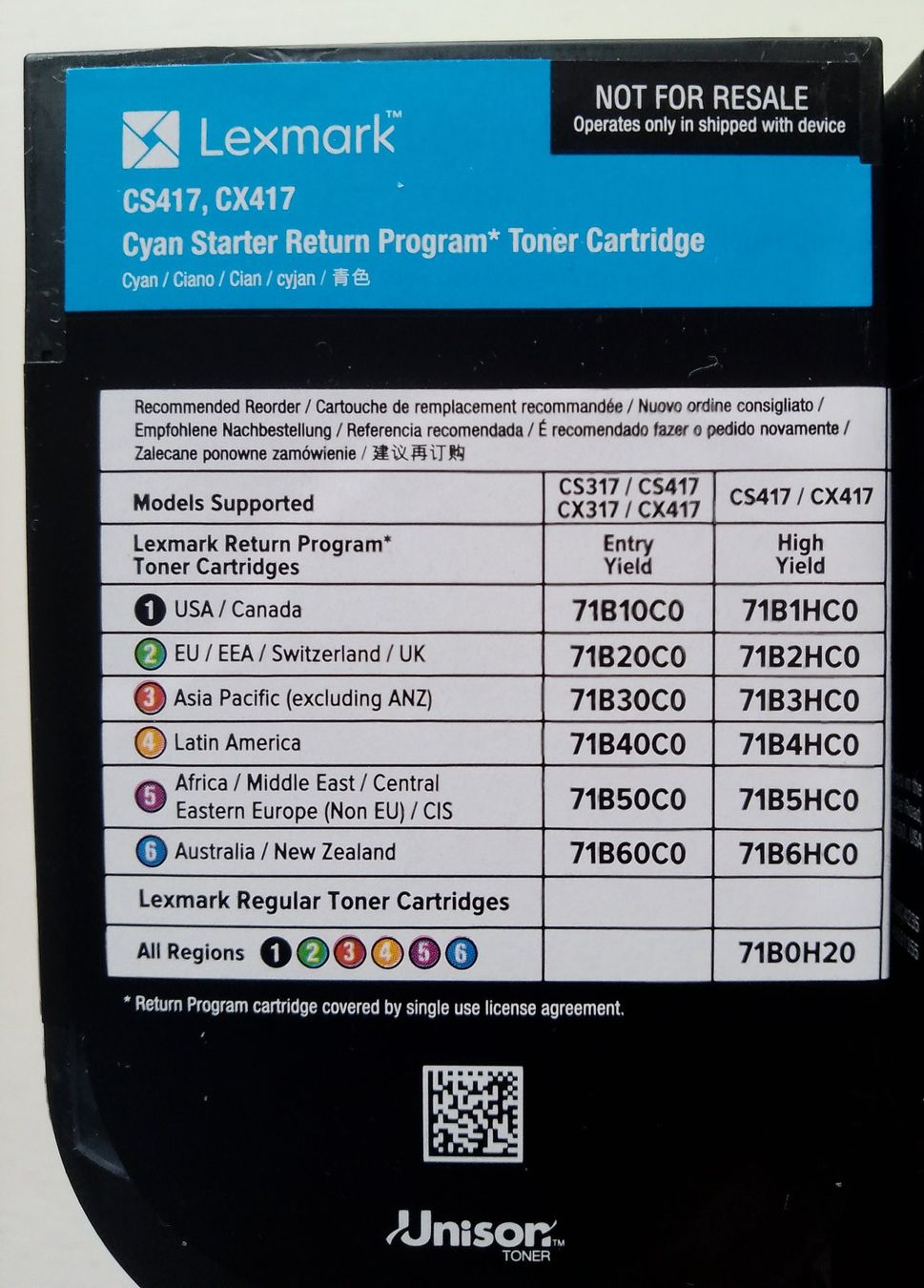 Lexmark Cartucce per stampanti & toner: Original Lexmark Toner für Farbdrucker CS417dn – Usato da Dietlikon venduto da kasino3 1