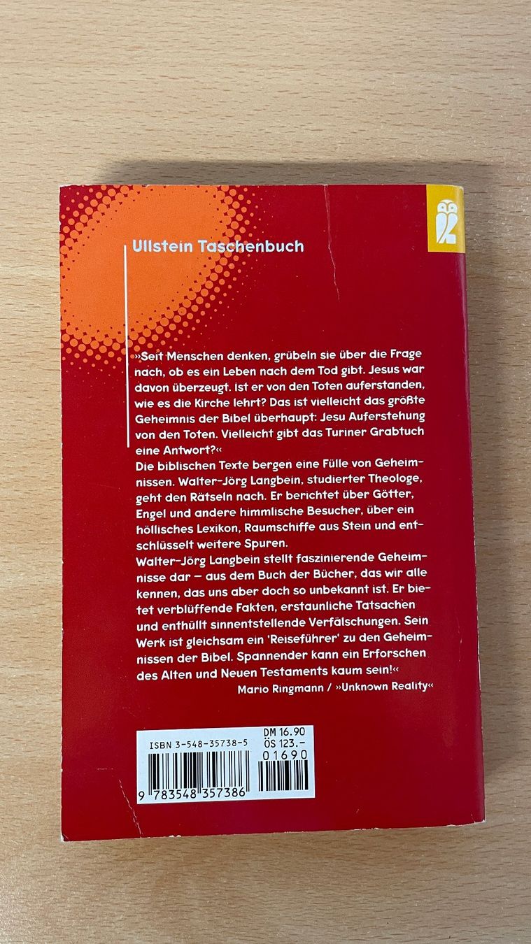 Bücher: Walter-Jörg Langbein, Geheimnisse der Bibel – Gebraucht aus Glattfelden von cybermaxx 1