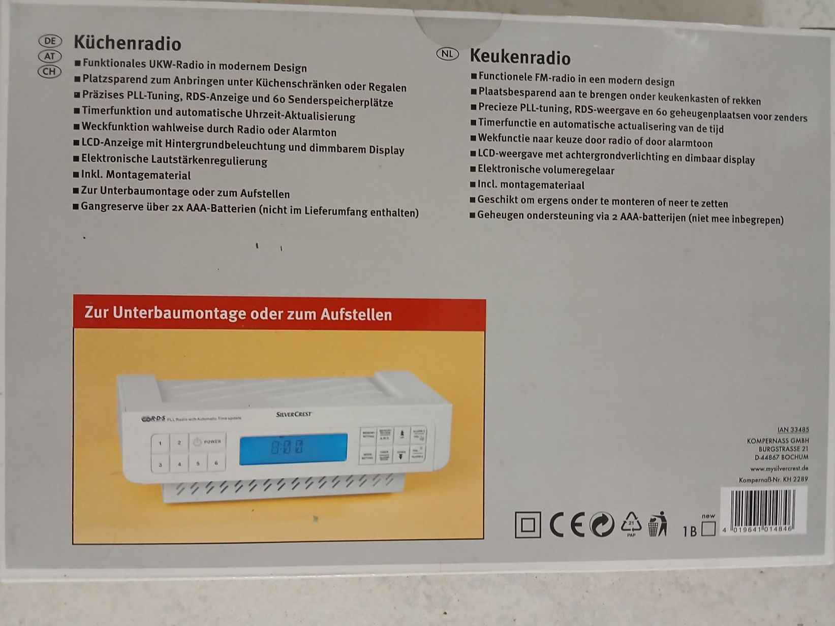 SilverCrest Radios: Küchenradio UKW Silvercrest – Neuf avec emballage d'origine à Pfaffnau par lar_nw2l 1