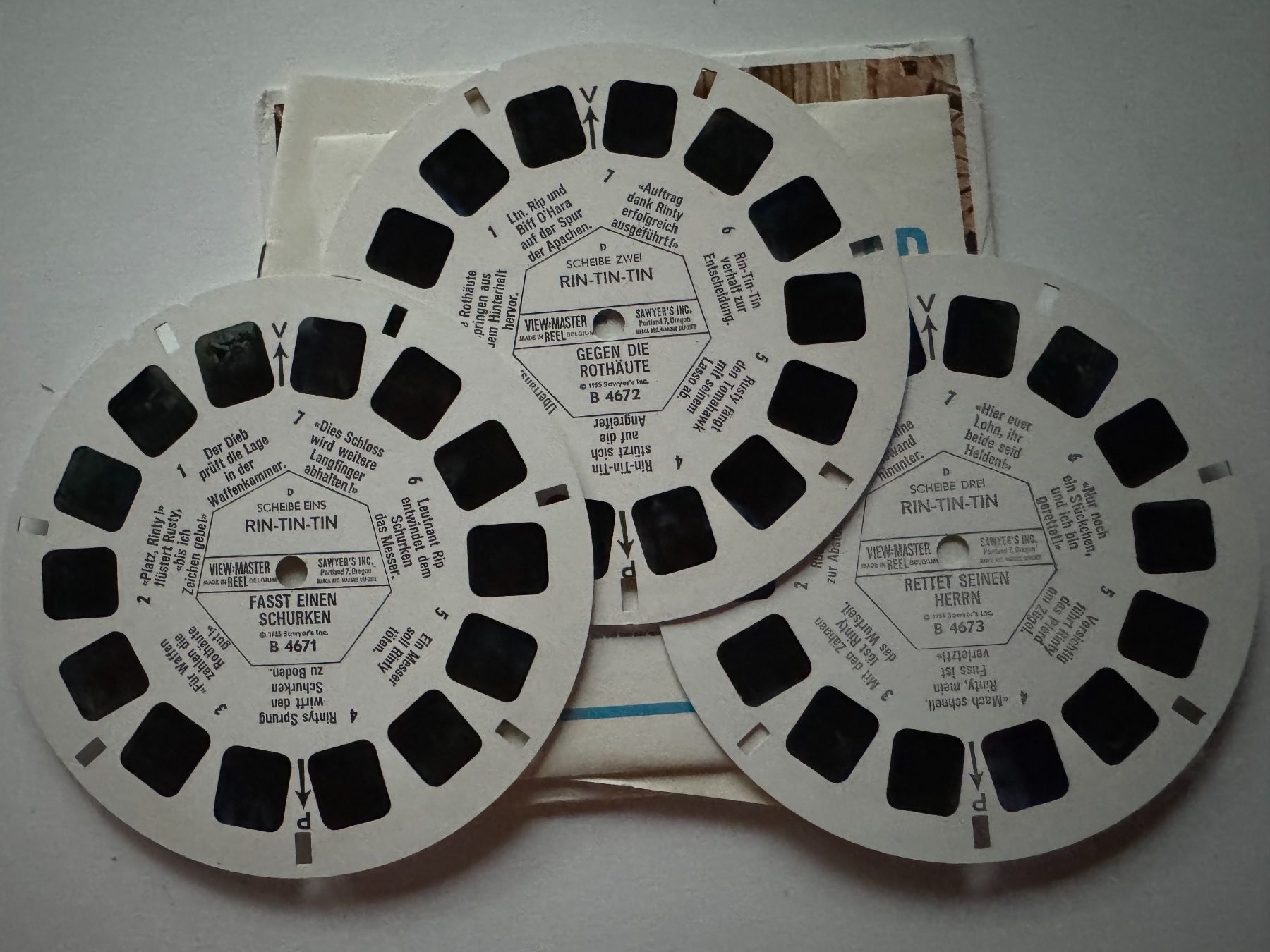 View-master Spielzeuge: View-Master 3D: Nr. B 467 RIN-TIN-TIN (3 Scheiben) – Gebraucht aus Tegerfelden von siebenmacky 3
