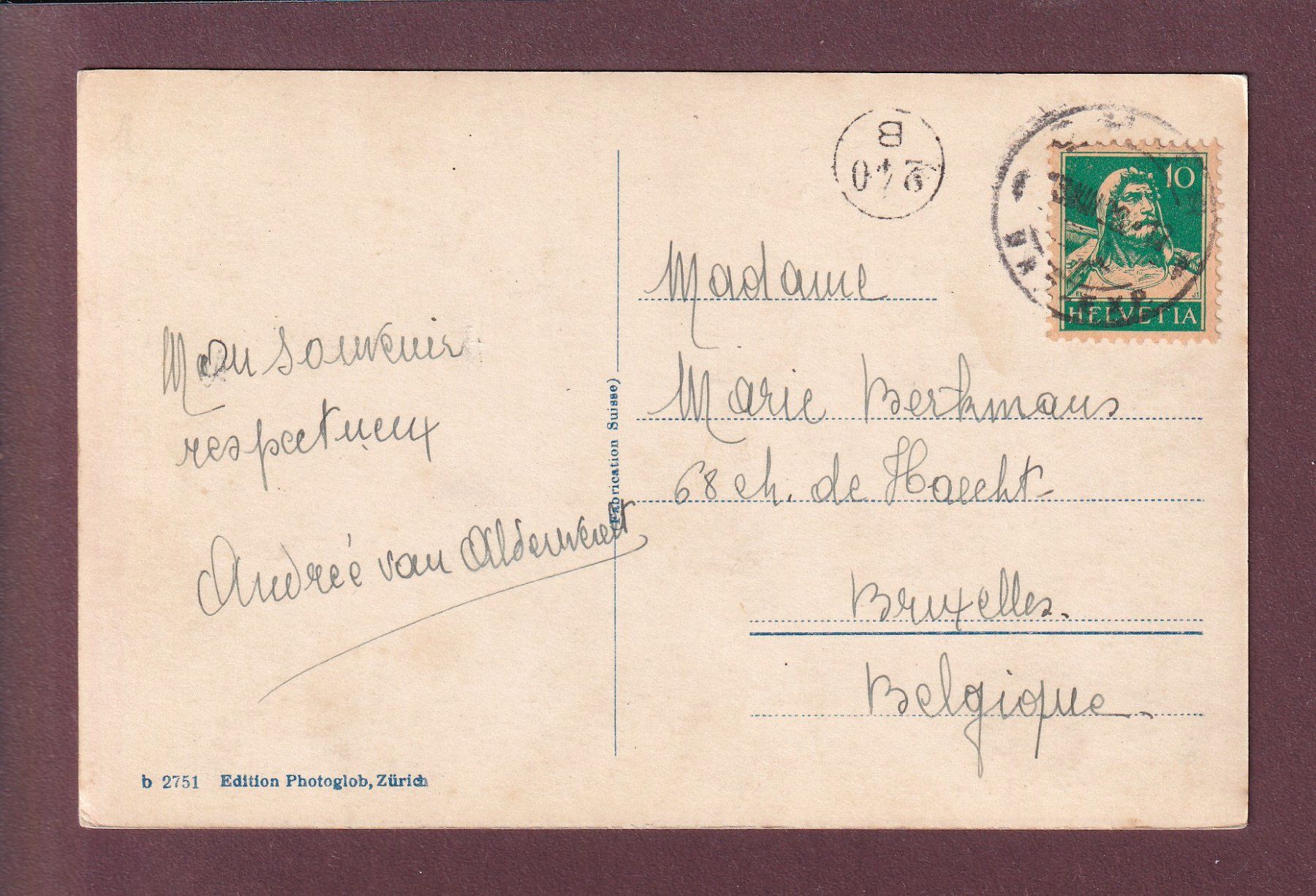 Cartes postales: CHUR gegen Calanda - 1928 – D'occasion à Pully par nicecards 1