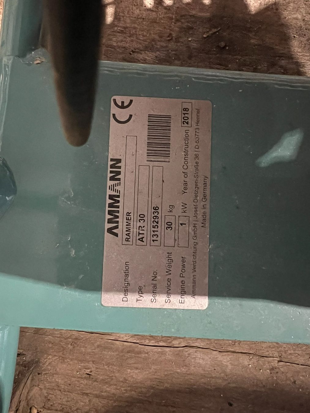 Tutti gli attrezzi: Ammann Grabenstampfer – Usato da Bannwil venduto da N.Heimberg 1