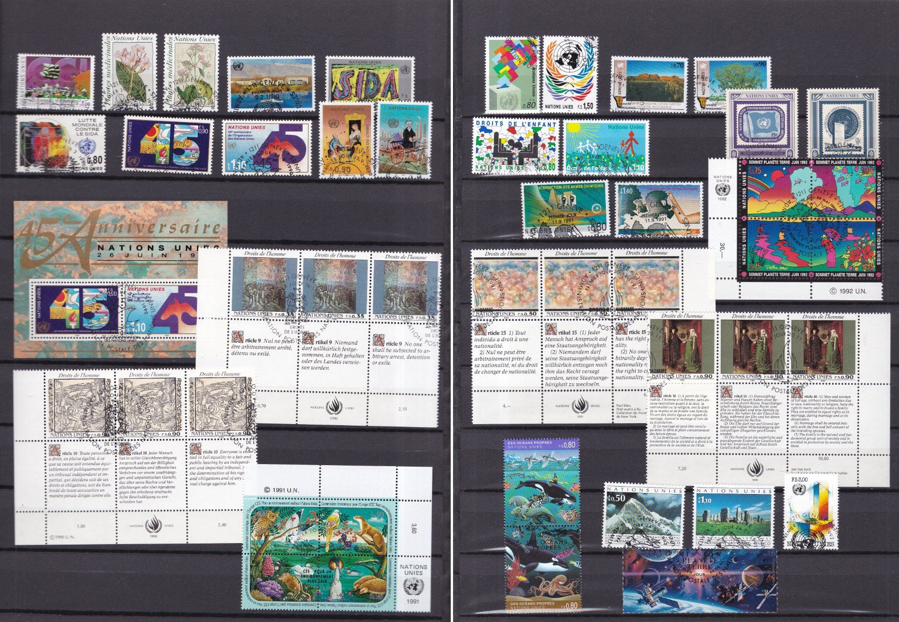 Tous les timbres: Briefmarkenalbum CH & UNO, viel Abo – D'occasion à Münchwilen AG par Nesar 4
