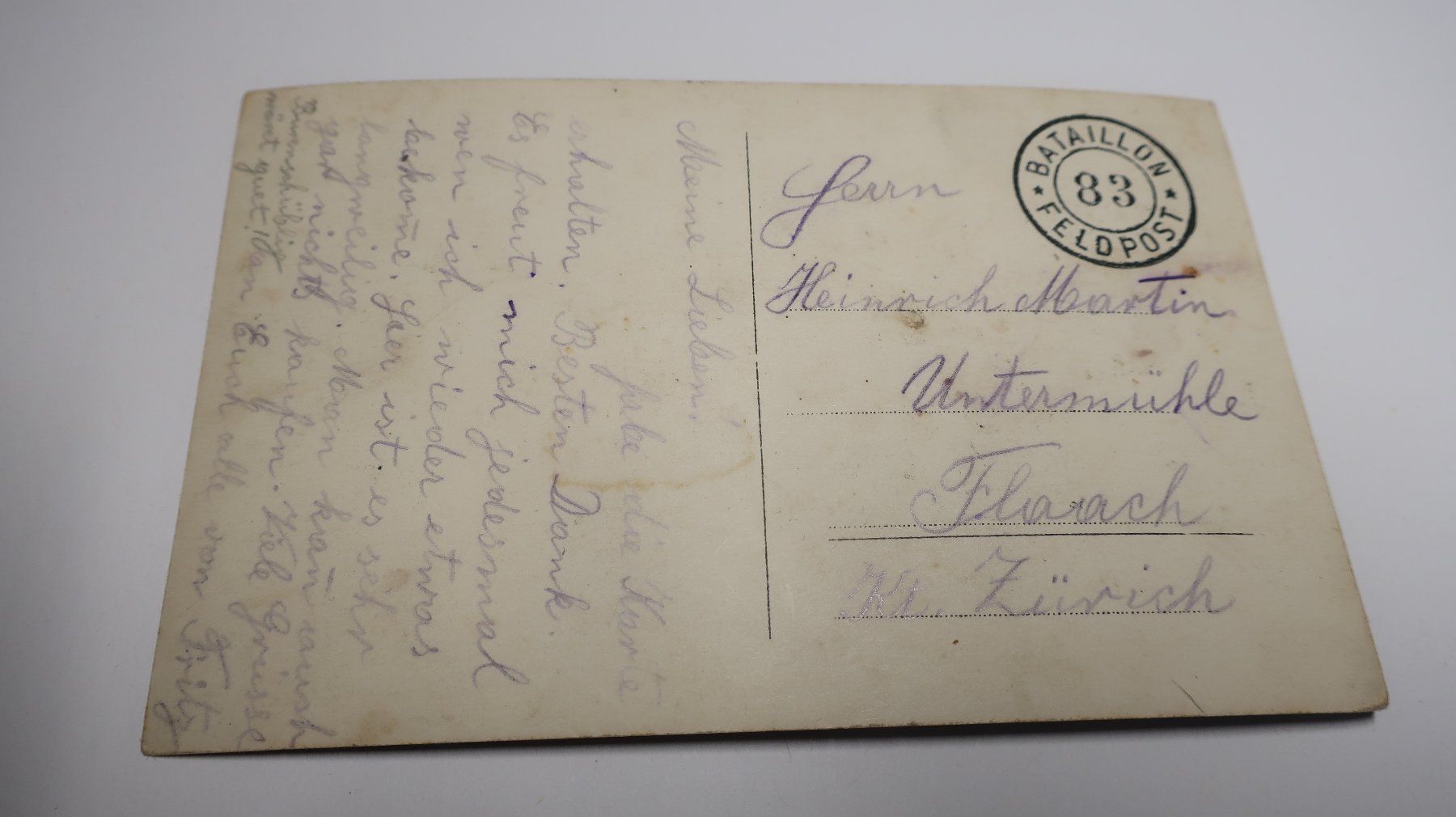 Ansichtskarten: Militaires ( Bataillon 83 Feldpost ) – Gebraucht aus Cormoret von Pascalll2001 3